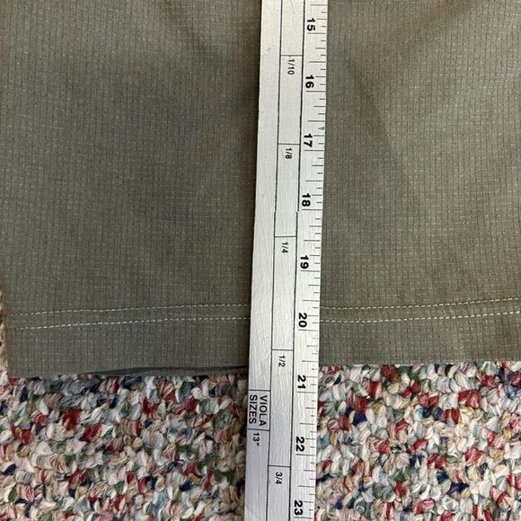 Prana Hybridizer Sage Green Rip Stop Flat Front Active Shorts Sz 34 X 10 - Picture 14 of 16